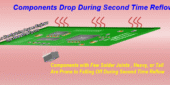 Why Don't devices Fall Off on First Side during SMT Second Reflow? Does the solder MP increase during the second reflow?