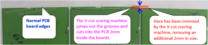 PCB De-Paneling: V-cut scoring de-paneling and removing board edges