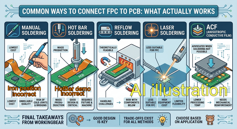 Common Ways to Connect FPC to PCB: What Actually Works