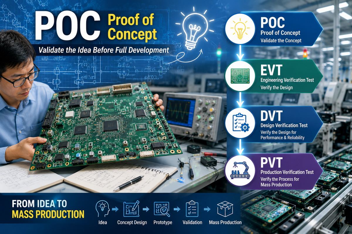 What Is POC (Proof of Concept)? Its Role and Relationship with EVT, DVT, and PVT in New Product Development